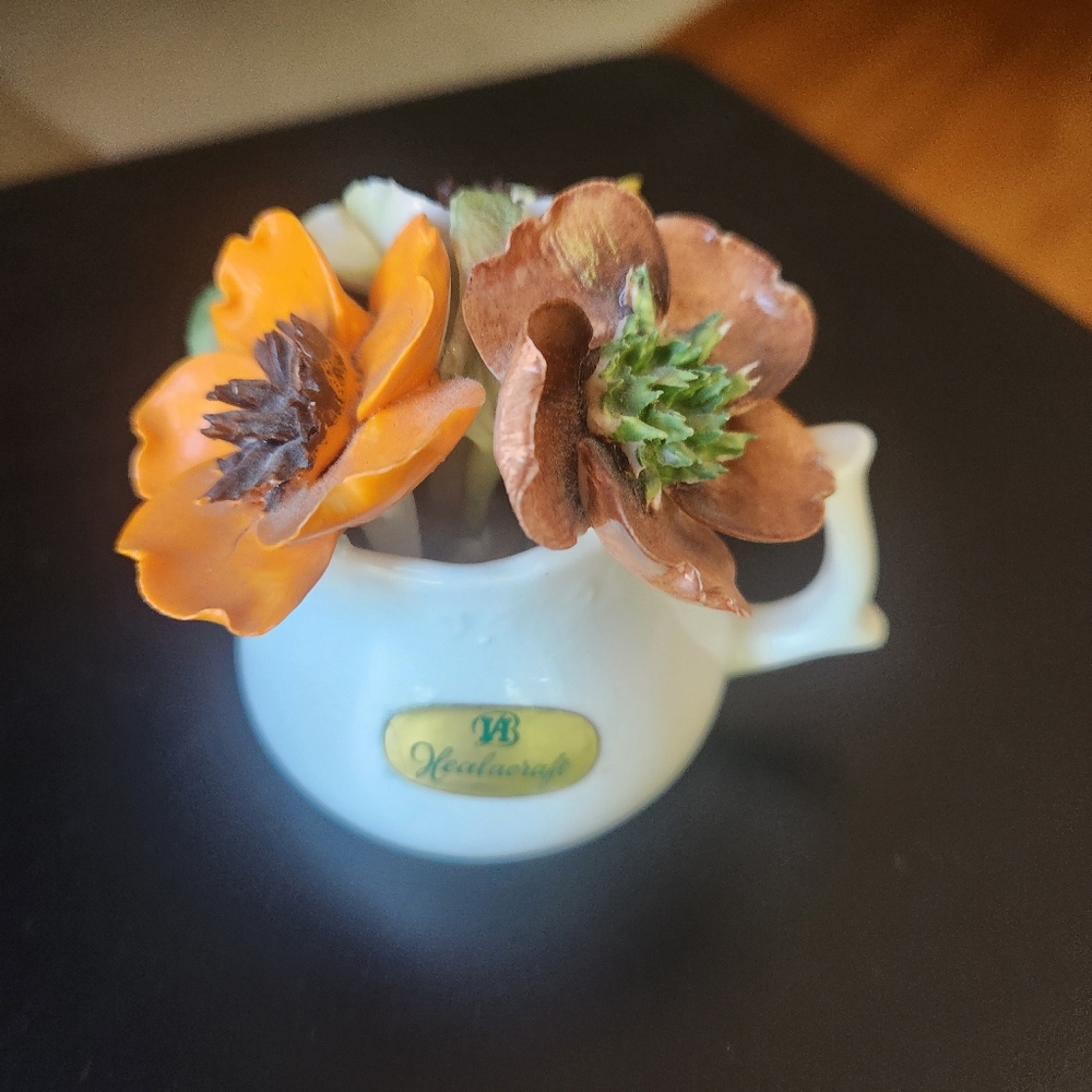 Vintage Floral Porcelain Vase
